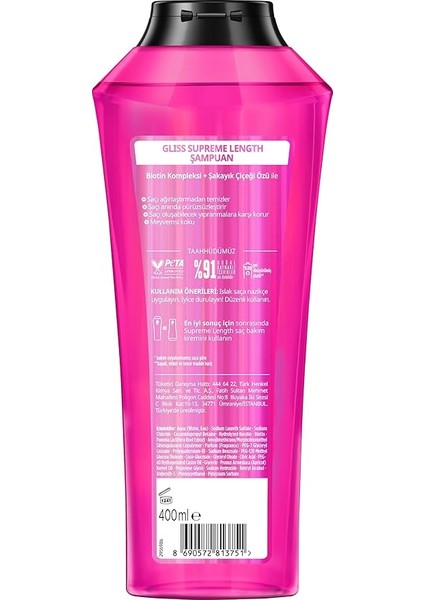 Supreme Length Şampuan 400ML modelleri