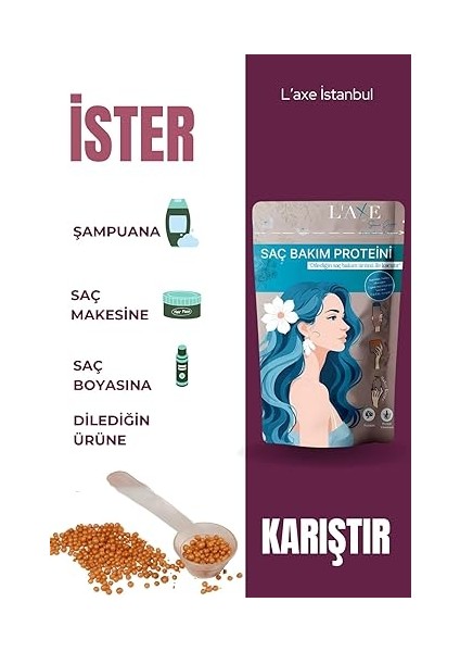 Saçlara Parlaklık Terapisi | Saç Bakım Proteini | 50 Gram indirimleri