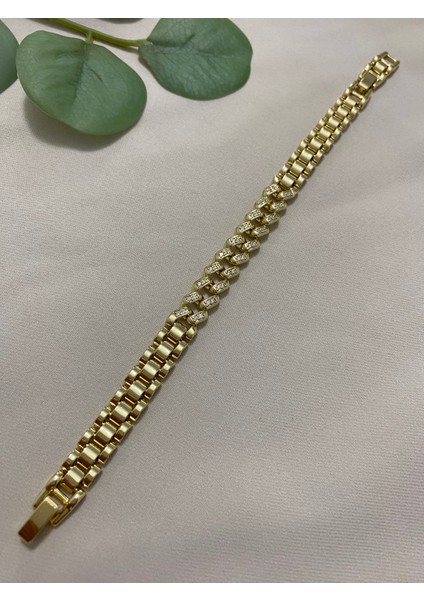 Xuping Xp Gold 14K Altın Kaplama Kadın Kordon Model Bileklik Suya Dayanıklı Kararma Yapmaz Günlük ve Özel Gün Kullanımına Uygun Hediyelik Zarif Tasarım 17 cm 19 cm Ayarlanabilir Bileklik