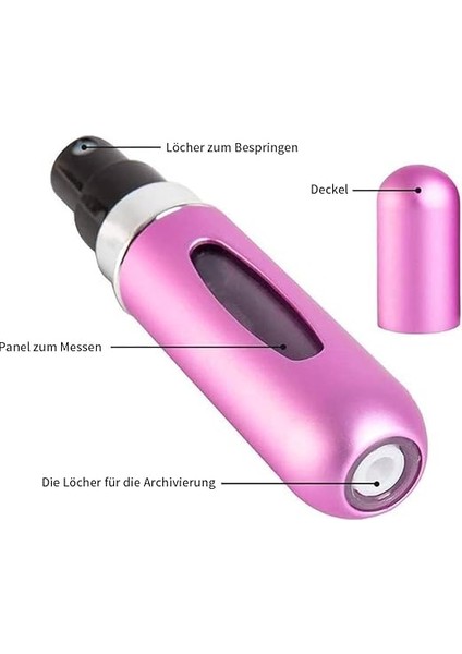 5 Adet 5 ml Parfüm Püskürtücü, Doldurulabilir Parfüm Cep Püskürtücü, Mini Taşınabilir Püskürtme Şişesi, Boş Sprey Şişesi, Pencereli Atomizer, Yolculuk Için (5 Adet 5 Ml) modelleri