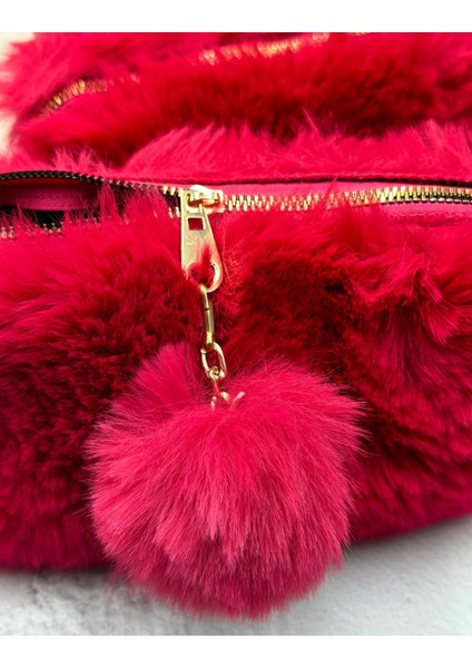 Ponponlu Peluş Koyu Pembe Kalem Kutu Kalemlik Toparlayıcı Çanta fiyatları