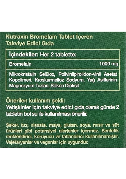Herbal Bromelain 500 Mg Takviye Edici Gıda (1 x 60 Adet) fırsatları