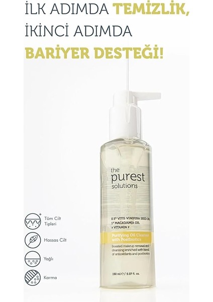 Purest Solutions Postbiyotik Içerikli Multifonksiyonel Arındırıcı Temizleme Yağı 150 ml fiyatları