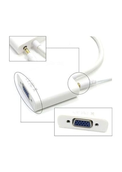 HDMI To VGA Dönüştürücü Kablo Ses Destekli Adaptör Çevirici Ps3 Kulaklık Monitör Tv LED Uydu 4548 fırsatları