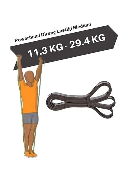 Direnç Lastiği ve Egzersiz Bandı Siyah Medium 11,3 kg – 29,4 kg - Dayanıklı ve Çok Amaçlı Egzersiz Ekipmanı fiyatları