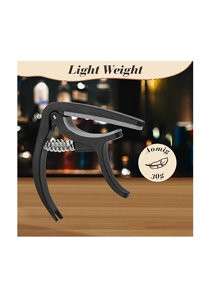 Gitar Için Kapo, Gitar Capo, 6 Pena, Akort Cihazı, Gitar, Gitar Aksesuarı, Capotastos Capo, Tüm Enstrümanlar Için Gitar Kaposu, Elektro Gitar, Bas, Keman, Ukulele (Siyah) fırsatları