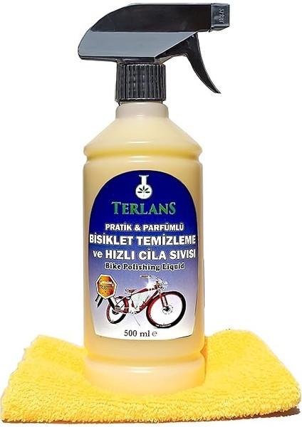 Parfümlü Bisiklet Temizleyici Hızlı Cila 500 ml + Mikrofiber Bez indirimleri