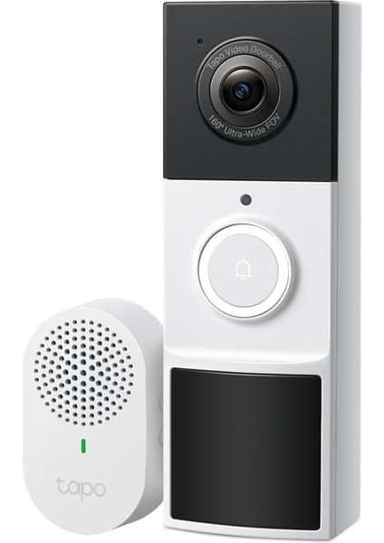 Tapo D210, 2k 3mp, Pille Çalışır, Iki Yönlü Konuşma, IP64, Bulut/yerel Depolama, Alexa ve Google Home ile Çalışır, Kolay Kurulum, Tapo Akıllı Görüntülü Renkli Gece Görüş Destekli Kapı Zili