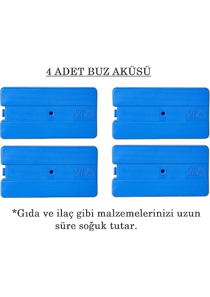 Aküsü Buz Kasedi Ice Box 4'lü Set (370 ml x 4) fiyatları