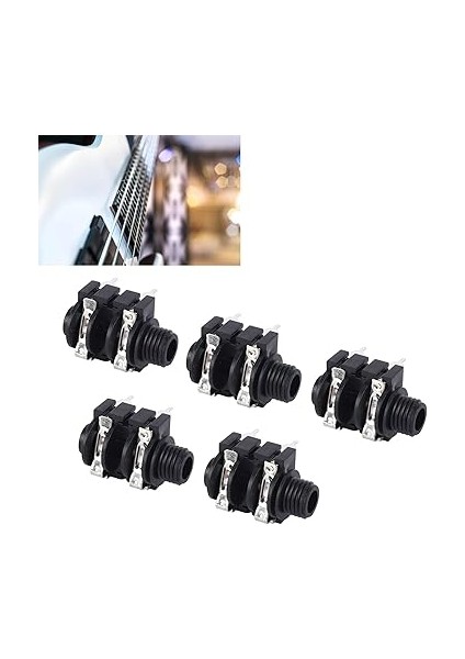 1/4 Stereo Jack Stereo Jack Fiş Güvenli 5 Adet Elektro Gitar Için (Pozitif Soket) indirimleri