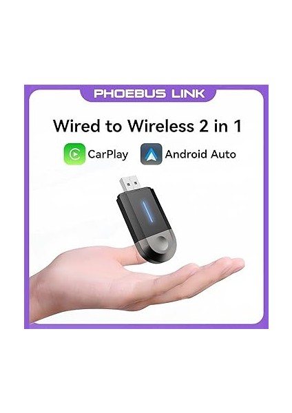 Carplay ve Android Auto Adaptörü, 2'si 1 Arada, 5g Wifi ve Bluetooth 5.0, Tak Çalıştır fiyatları