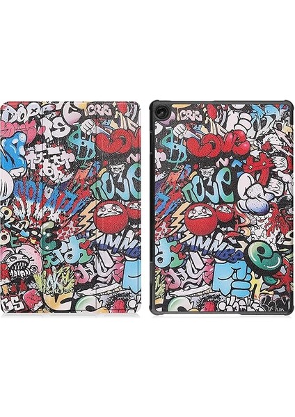 Lenovo Tab M10 3rd Gen TB328 10.1 Inç 2022 ile Uyumlu, Lenovo Tab M10 (3. Nesil) 10,1 Inç Tablet, Grafiti Için Stand Fonksiyonlu Kapaklı Kılıf modelleri