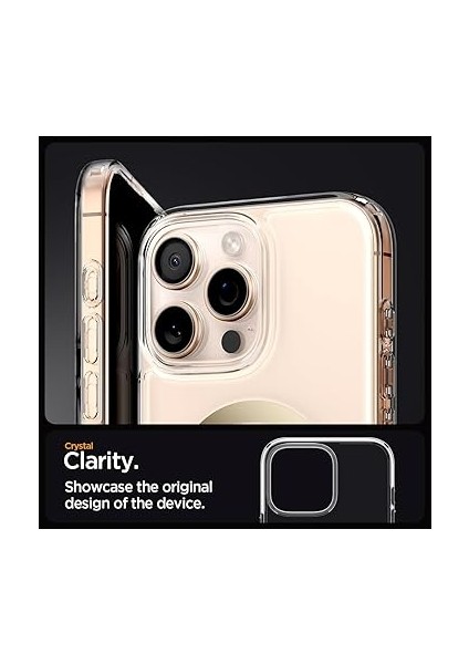 iPhone 16 Pro Ince Magsafe Kılıf Ultra Hybrid Sararma Karşıtı Duraclear™ Hava Kanalı Teknolojisi™ Askeri Sınıf Koruma Magfit Gold Şeffaf Kapak - ACS08132 indirimleri
