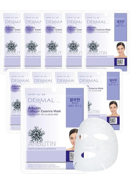 Beyazlatıcı, Nemlendirici ve Arındırıcı Arbutin Kolajen Maske 23GR(1 Adet)