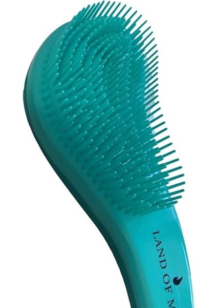 Of Myth - LOM1011 Curved Detangler, Yetişkin &amp; Çocuklar Için Kavisli Dolaşık Saç Açma ve Düğüm Çözücü Tarak &amp; Fırça, Islak, Kuru, Düz, Kıvırcık Saçlar Için (Mavi) fiyatları