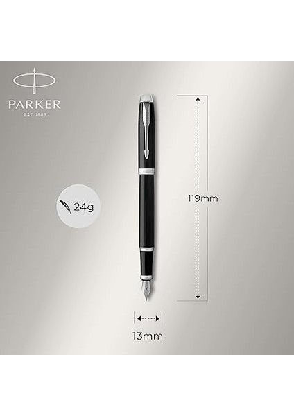 Im Lake Siyah Krom Tasarımlı Dolma Kalem, Orta Kalınlıkta Uç, Mavi Mürekkep (1931651) modelleri