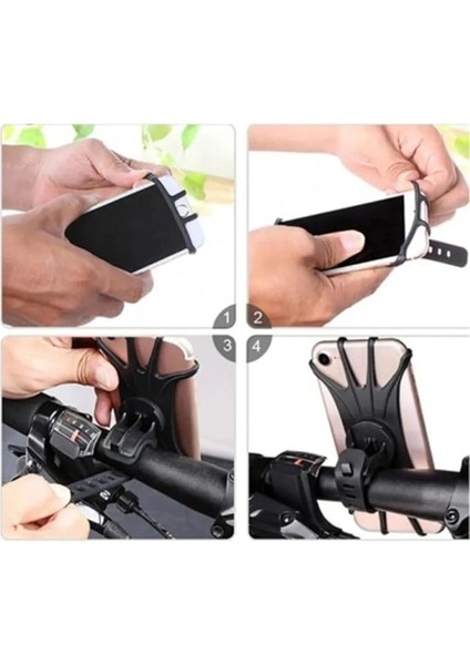 Motorsiklet Atv Bisiklet Gidon Esnek Lastikli Telefon Tutucu Akrobat Ahtapot Model modelleri