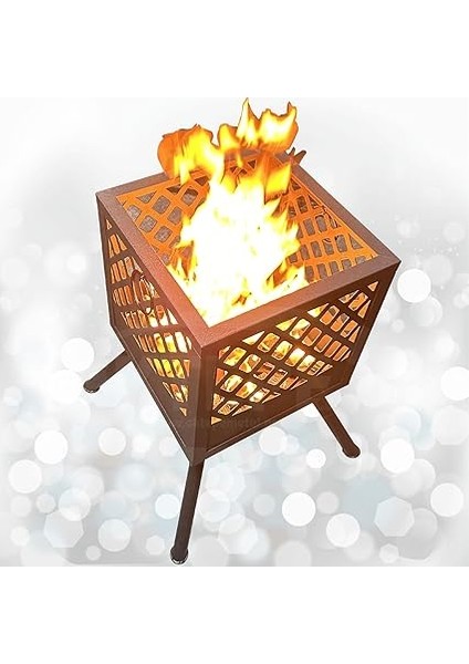 Group Şömine Ateş Çukuru Bahçe Şöminesi 60 Litre Geniş Hacim Bahçe Sobası Fire Pit Mangal indirimleri