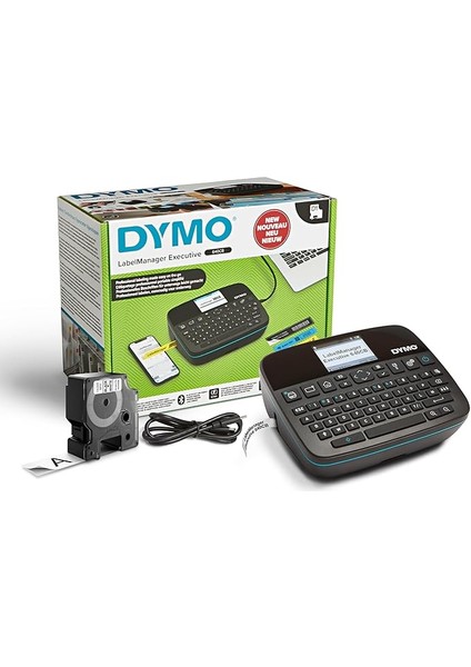Labelmanager Executive 640 Cb Taşınabilir Etiket Yazıcısı | Qwerty Klavyeli Kompakt Etiketleme Makinesi | Bluetooth ve USB Bağlantısı | Dymo D1 Standart ve Dayanıklı Etiketlerle Uyumlu
