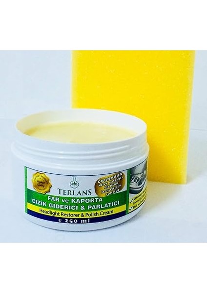 Uv Korumalı Far ve Kaporta Parlatıcı Çizik Giderici &amp; Pasta Cila 250 ml Headlight Restorer And Polish Cream indirimleri