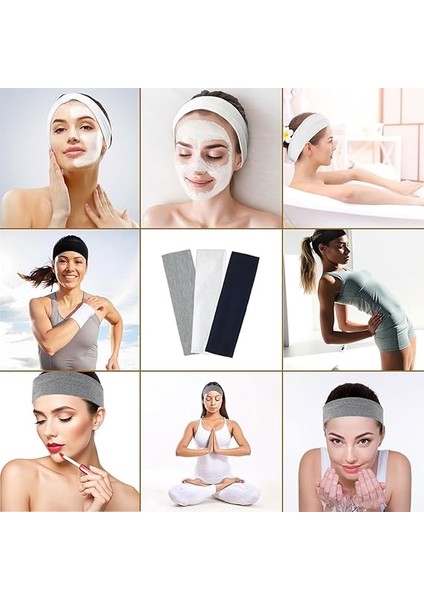 Saç Bantları - Elastik Kaymaz Ince Saç Ter Kafa Bandı Bandana, Kadın &amp; Erkek Koşu Fitness Yoga Pilates Makyaj Yüz Yıkama Atletik Egzersiz Saç Bandı indirimleri