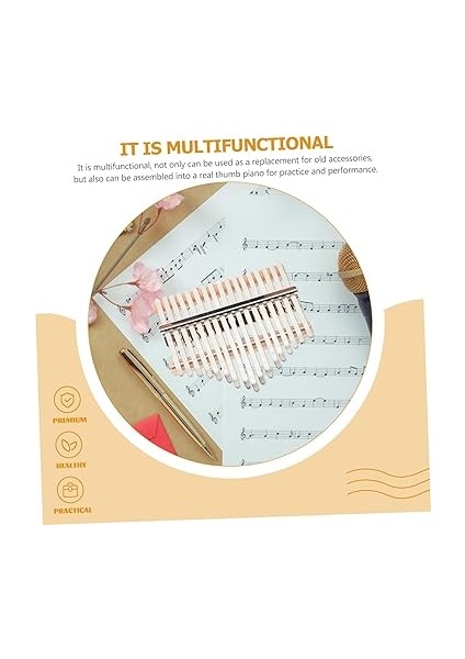 17 Ton Kalimba Seti - Piyano Tuşu Çıkartmaları ve Başparmak Penaları - Piyano Çalanlar Için fiyatları