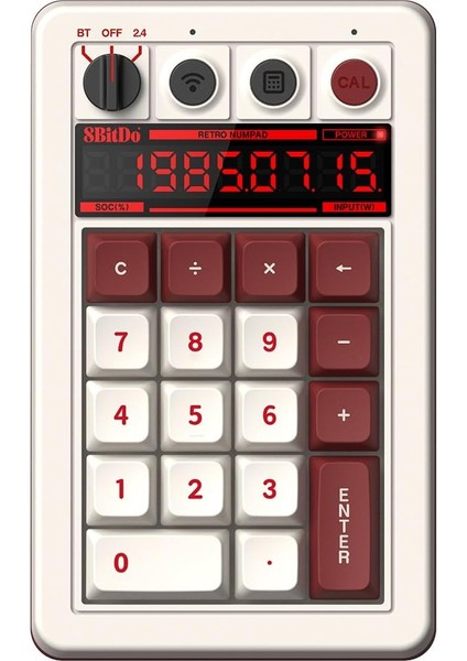 Retro 18 Mechanical Numpad, Supports Calculator Mode, Bluetooth/2.4g/wired Numpad For Windows And Android - Fami Edition