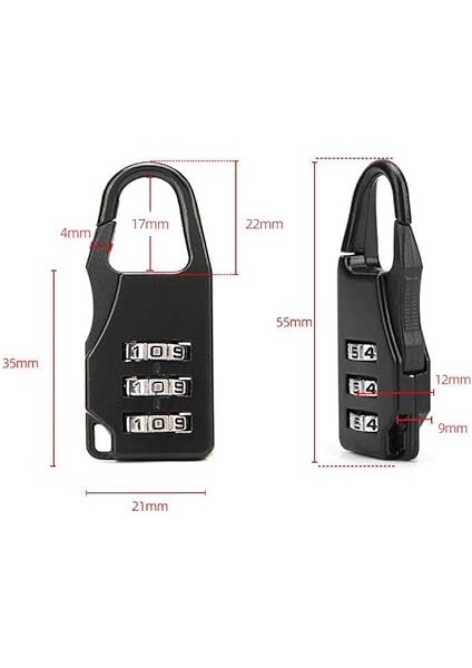 4 Adet Şifreli Kilit, 3 Haneli Şifreli Kilit, Çinko Alaşım, Seyahat Kilidi, Bagaj Kilidi, Mini Kombinasyon Asma Kilit (Gümüş) fırsatları