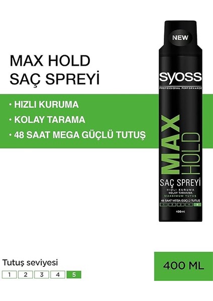 Styling Syoss Maksimum Tutuş Sprey, 400 ml fiyatları