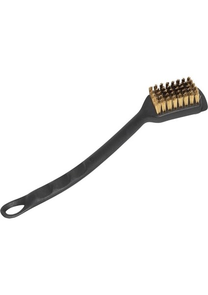 Barbekü Fırçası Küçük, 2 Kat Pirinç Kıl, Ek Sıyırıcı, Barbekü Temizleyici, Ergonomik Barbekü Izgara Temizleme Fırçası