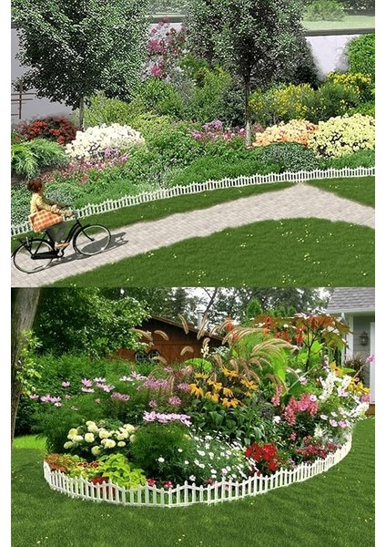 Plastik Bahçe Çiti ve Peyzaj Çiti 1 Adet Çit (Y: 25 Cm/g: 25 Cm) Toprak Ayaklı indirimleri