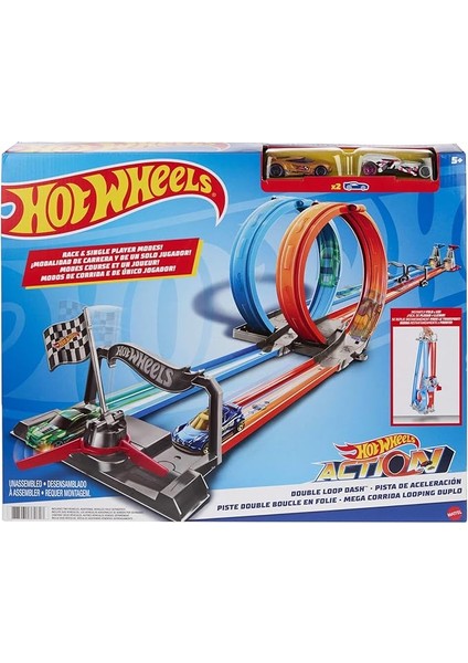 Wheels Çift Çemberde Depar Pist Seti, 5 Yaş ve Üzeri, GFH85