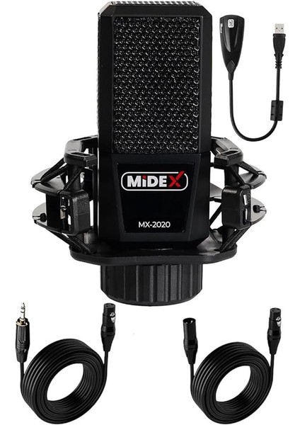 MX-2020 Condenser +48V Stüdyo Ses Kayıt Mikrofonu