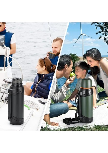 2.5 Litre, Su Termosu, Tutacaklı, 304K Paslanmaz Çelik, 24 Saat Isı Muhafaza, Renk Siyah indirimleri