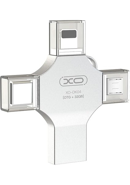 4'ü 1 Arada Otg Flash Bellek, USB 2.0/type-C/lightning/micro Usb, 15-30MB/S Okuma, Çinko Alaşım, Su Geçirmez, Tablet, Telefon, Pc Ile Uyumlu (64, Gb)