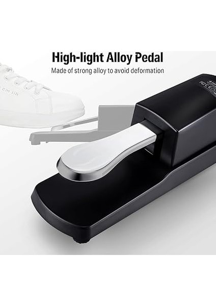 DSP-001 Sustain Pedal, Klavye, Piyano, Sustain Pedal, Dijital Piyano, Mıdı Klavye Için, Elektronik ve Polarite Şalterli Evrensel Amortisör Ayak Pedalı fırsatları