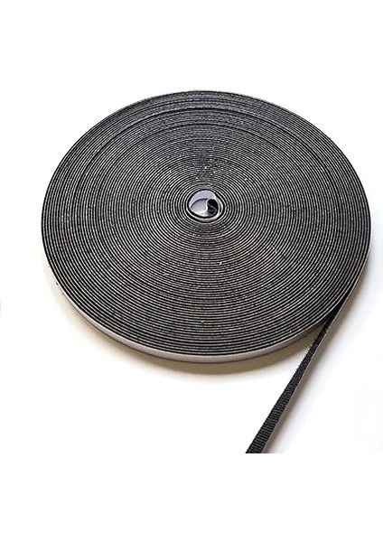 1 cm 25 Metre Cırt Bant Arkası Yapışkanlı Şerit Cırt Cırtlı Bant, Aso, Siyah fırsatları