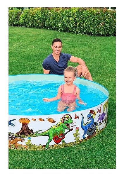 | Dinozor Çocuk Havuzu, Çocuk Yüzme Havuzu, Yer Üstü Şişirilebilir Havuz, Açık Bahçe Havuzu, 183 cm x 38 cm modelleri