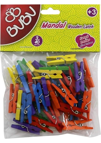 Mandal 3cm 40'lı Renkli