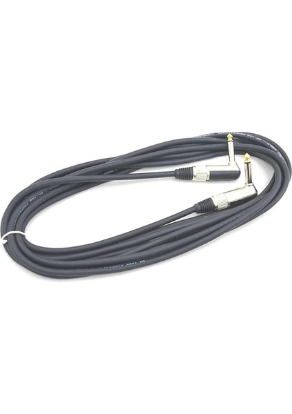 Gitar Kablosu MGC3LL 3 Metre Iki Ucu L Siyah Renk Enstrüman Kablosu