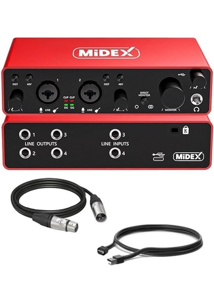 Midi Paket-6 Stüdyo Ekipmanları Seti Ses Kartı Midi Klavye Mikrofon Kulaklık modelleri