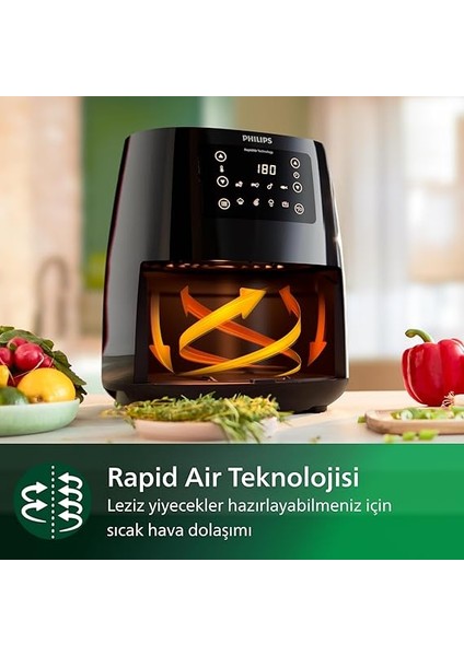 3000 Serisi Airfryer Large, Rapid Air Teknolojisi 4,1l, 7 Ayarlı Dokunmatik Ekran, Sıcak Tutma Özelliği, Homeıd Uygulaması, Kullanımı ve Temizlemesi Kolay, HD9243/90 indirimleri