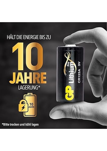Batteries GPCR123A DL123A/CR123A Boy Lityum Pil, 3 Volt, Tekli Kart fiyatları