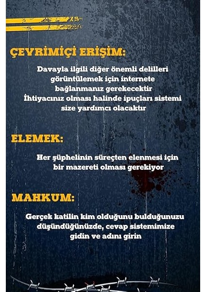 Davalar Dedektiflik Suç Çözümleme Oyunu Kanlı Para Dosyası - Gizem Bulmaca Cinayet Çözme Kutu Oyunları - Katil Bulma Dedektif Oyunu - Suçlu Kim, Cinayeti Çözebilir Misin? (Dava-5) indirimleri