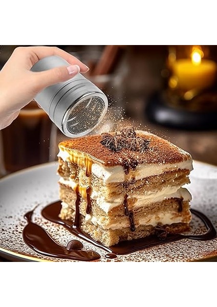 3 Adet Pudra Şekeri Serpici, Paslanmaz Çelik Kakao Serpici, Cappuccino Için, Toz Şekeri Serpici, Tarçın Serpici, Kapaklı Un Serpici, Çikolata, Pudra Şekeri, Şeker, Tuz, Kakao, Un, Kahve Için fırsatları