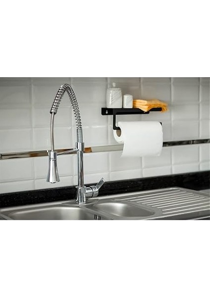 Dekoratif Mat Siyah Metal Bahartatlık Raflı Havluluk&amp;havlu Tutucu&amp;kağıt Havluluk. modelleri