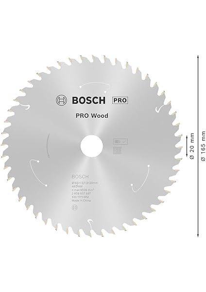 Professional Accessories 1 x Daire Testere Bıçağı Standard For Wood (Ahşap, Testere Bıçağı 165 x 20 x 1,5 Mm, 48 Diş, Aksesuarlar Akülü Daire Testere) indirimleri