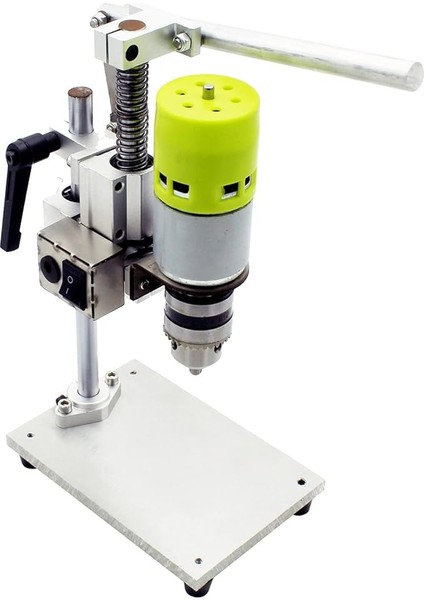 Mini Matkap Pres Tezgahı Elektrikli Tezgah Delme Makinesi Chuck 1.5-10MM 100W Küçük Tezgah Matkap Dıy Saf Alüminyum Küçük Tezgah Matkap Yüksek Hassasiyetli Youmaxe