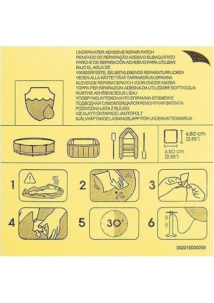 Su Geçirmez, Kendinden Yapışkanlı Onarım Yamaları, 6,5 x 6,5 Cm, 10 Adet fiyatları