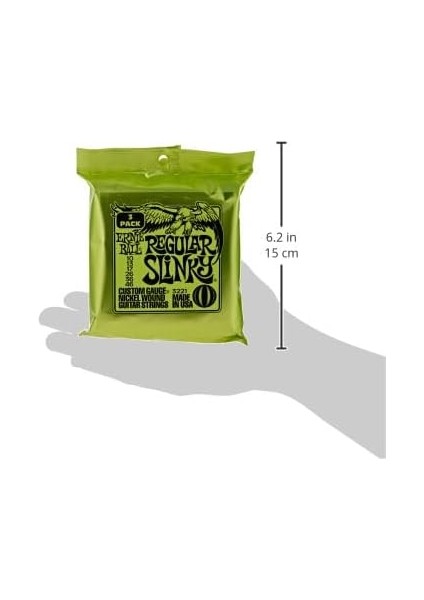 Ball Normal Slinky Nickel Wound Elektro Gitar Telleri 3'lü Paket - Ölçü 10-46 modelleri